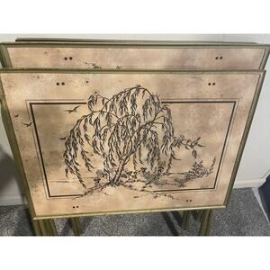 Vintage MCM Lavada tv tray tables